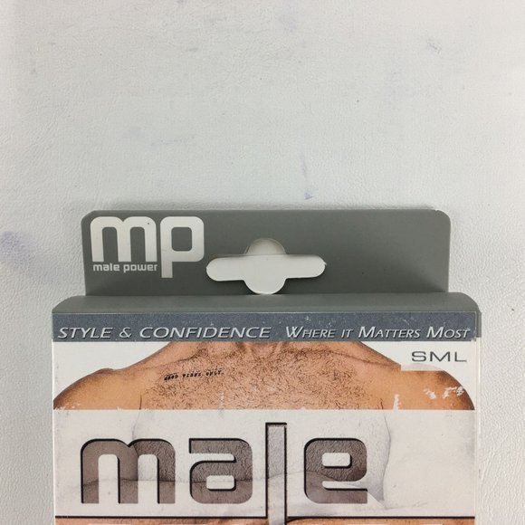 Male Power Private Screening Pot Leaf Pouch Short, Men's Size S - Black - Picture 3 of 5